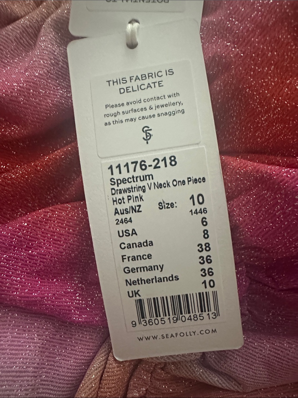 SEAFOLLY NWT Halter One-Piece Swimsuit in Sunset Ombre - Picture 7 of 7